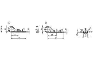 Federstecker 
ähnlich DIN 11024